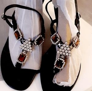 Franco Sarto jeweled sandal